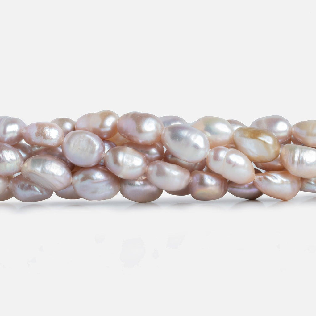 Dark Peach Baroque Freshwater Pearls 15 inch 37 pieces - The Bead Traders