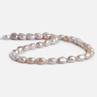 Dark Peach Baroque Freshwater Pearls 15 inch 37 pieces - The Bead Traders
