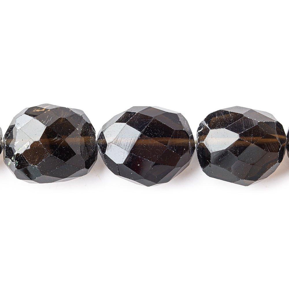 Dark Smoky Quartz Faceted Nugget Beads 15 inches 24 pieces - The Bead Traders