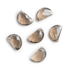 Dark Smoky Quartz Half Moon Focal Beads - Set of 2 - The Bead Traders