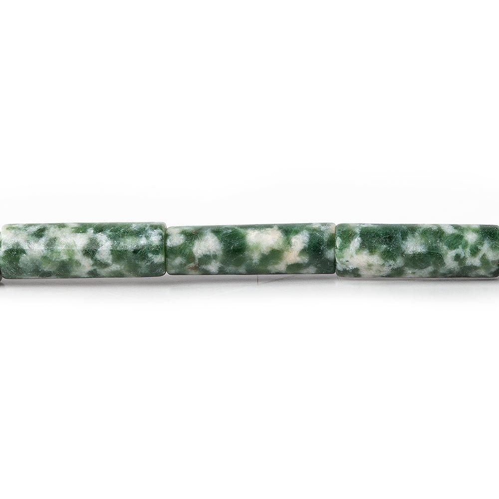 Dark Tree Agate Beads Plain 13x4mm Cylinders, 15" length, 32 pcs - The Bead Traders