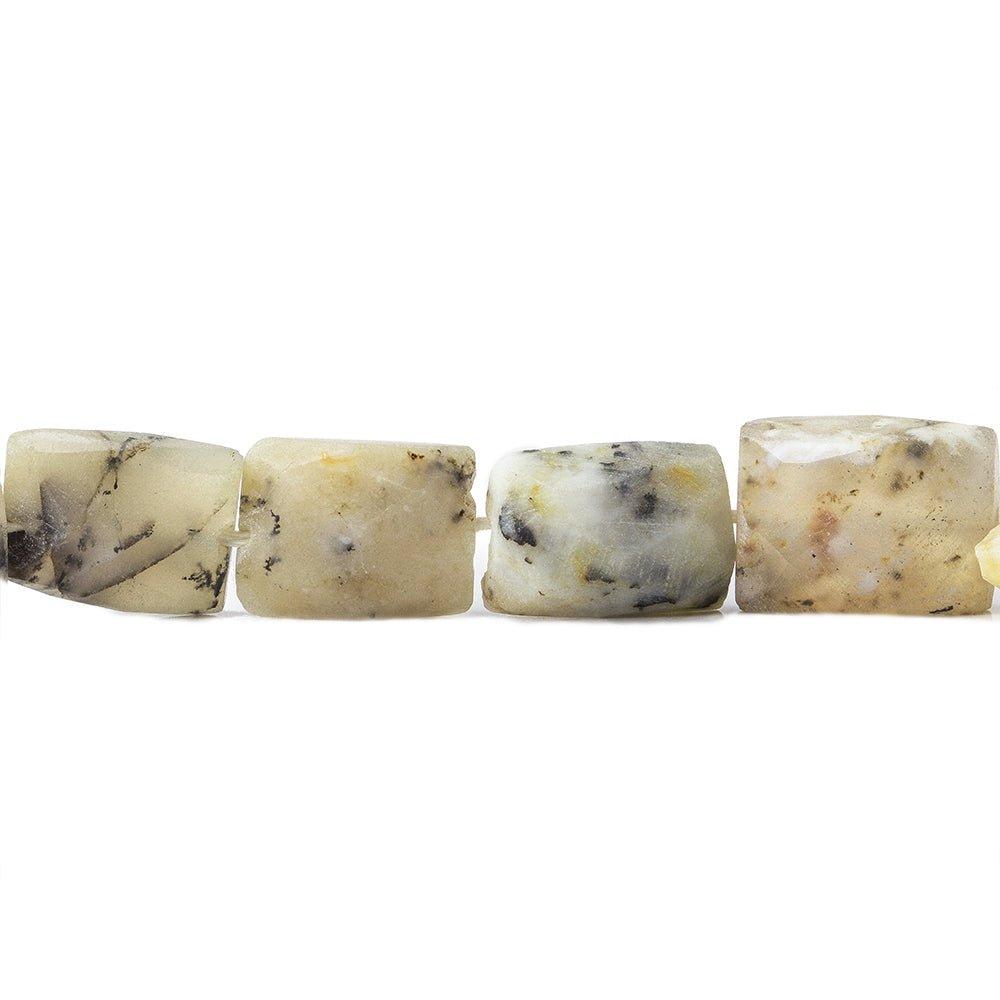 Dendritic Opal Faceted Rectangle Beads, 15 inch 9x10mm-13x15mm - The Bead Traders