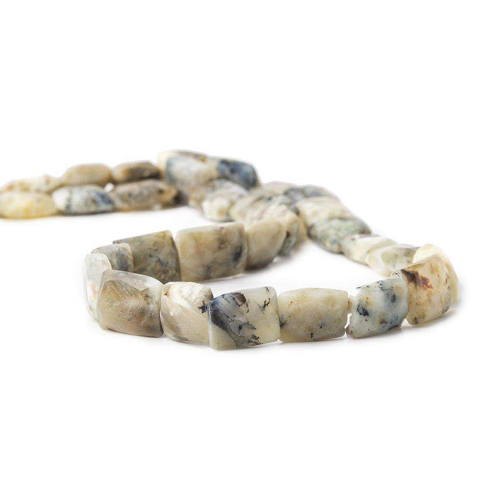 Dendritic Opal Faceted Rectangle Beads, 15 inch 9x10mm-13x15mm - The Bead Traders