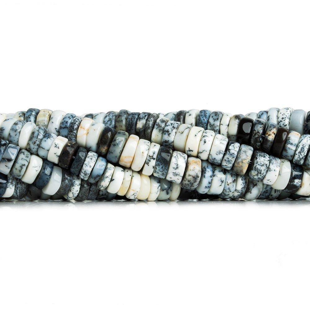 Dendritic Opal Plain Heishi Beads 16 inch 160 pieces - The Bead Traders
