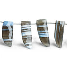Denim Blue Opal Faceted Fancy Shape Beads 8 inch 12 pieces - The Bead Traders