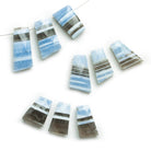 Denim Blue Opal Faceted Fancy Shape Focals - Set of 3 - The Bead Traders