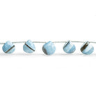 Denim Blue Opal Faceted Heart Beads 8 inch 12 pieces - The Bead Traders