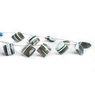 Denim Blue Opal Faceted Kite Beads 8 inch 10 pieces - The Bead Traders