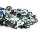 Denim Blue Opal Faceted Kite Beads 8 inch 10 pieces - The Bead Traders