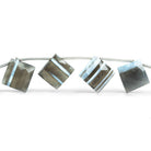Denim Blue Opal Faceted Kite Beads 8 inch 10 pieces - The Bead Traders