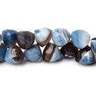 Denim Blue Opal Faceted Trillion Beads 6 inch 34 pieces - The Bead Traders