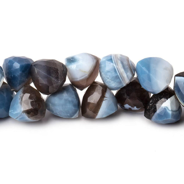 Denim Blue Opal Faceted Trillion Beads 6 inch 34 pieces