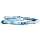 Denim Blue Opal Plain Heishi Beads 16 inch 180 pieces - The Bead Traders