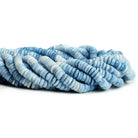 Denim Blue Opal Plain Heishi Beads 16 inch 180 pieces - The Bead Traders