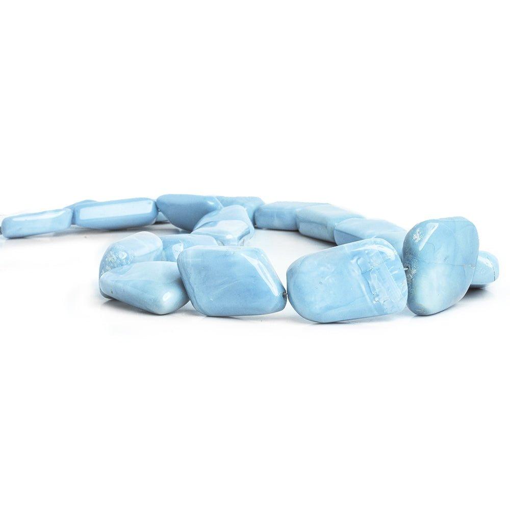 Denim Blue Opal Plain Nugget Beads 18 inch 19 pieces - The Bead Traders