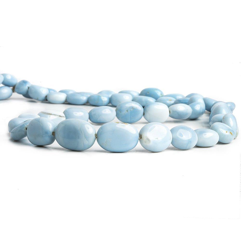 Denim Blue Opal Plain Nugget Beads 18 inch 43 pieces - The Bead Traders