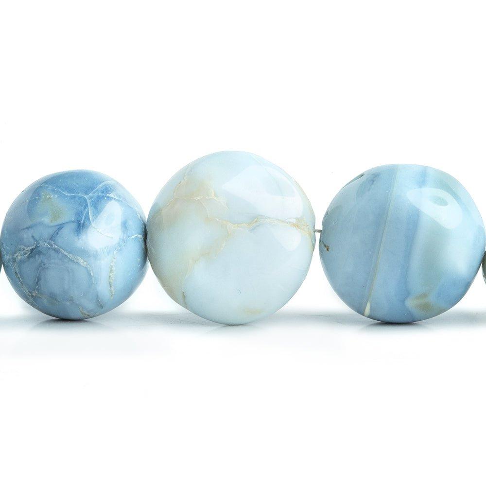 Denim Blue Opal Plain Nugget Beads 7 inch 11 pieces - The Bead Traders
