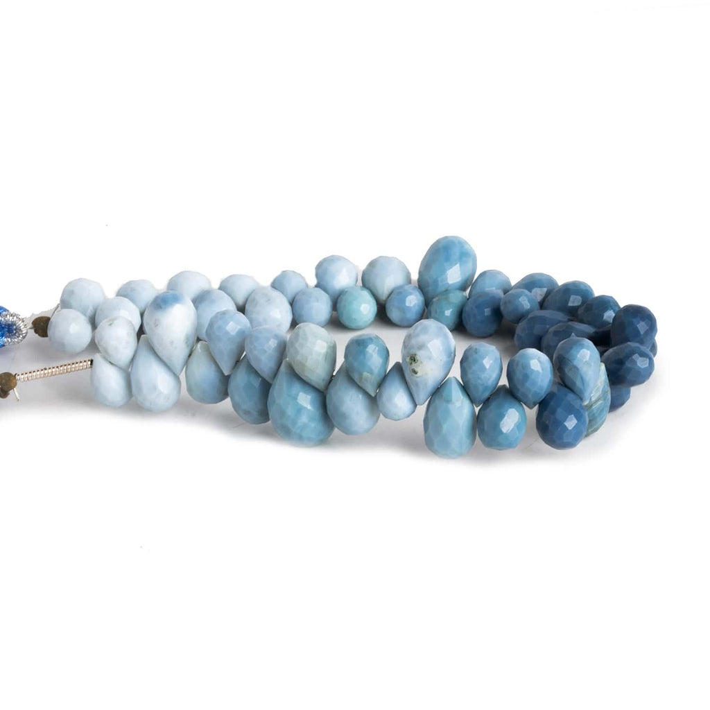 Denim Opal Faceted Teardrops 6 inch 47 beads - The Bead Traders