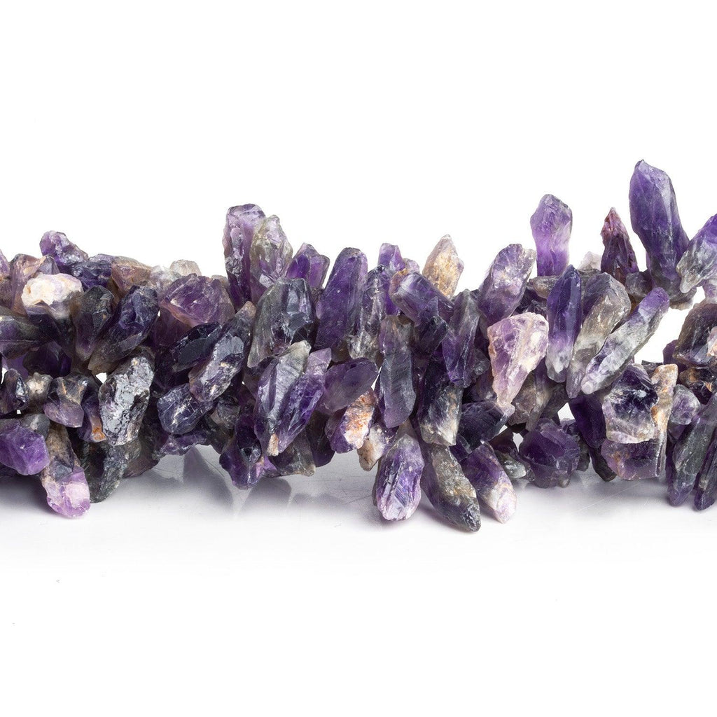 Dog Tooth Amethyst Natural Crystal Beads 13 inch 111 pieces - The Bead Traders