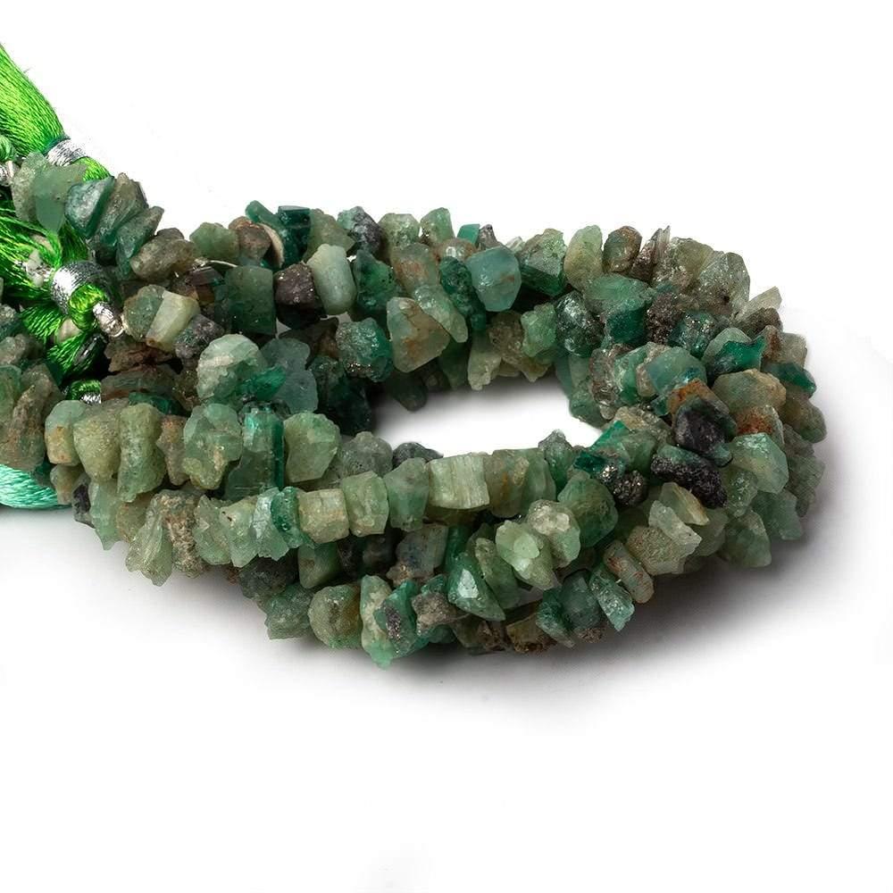 Emerald center drilled Natural Crystal Chip beads 7.5 inch 50 pieces - The Bead Traders