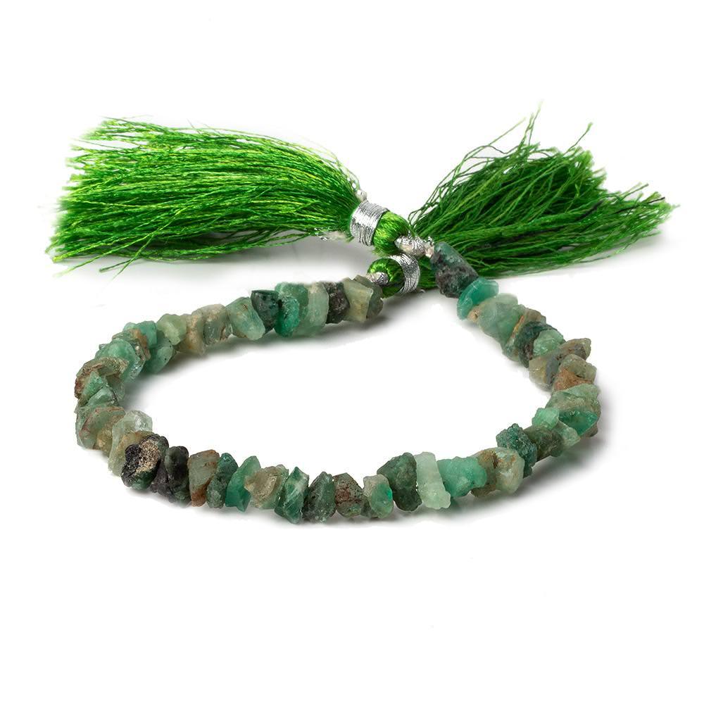 Emerald center drilled Natural Crystal Chip beads 7.5 inch 50 pieces - The Bead Traders