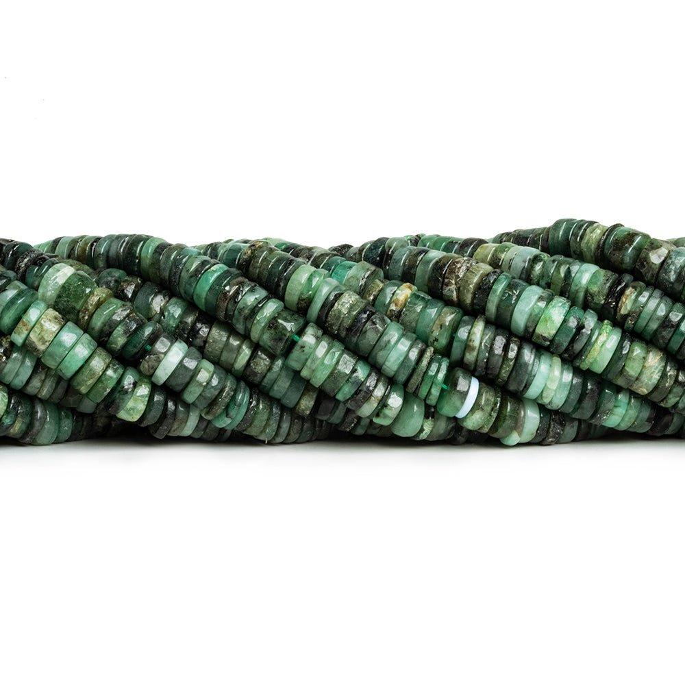 Emerald Plain Heishi Beads 16 inch 210 pieces - The Bead Traders