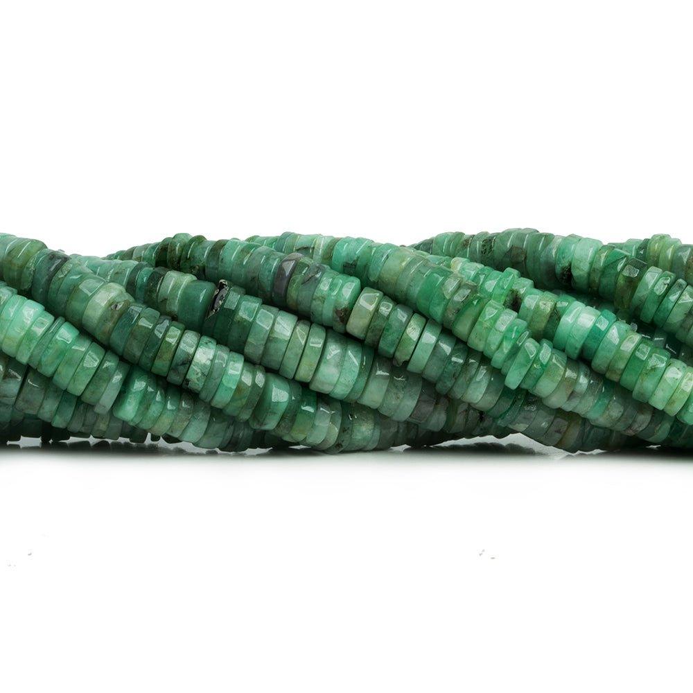 Emerald Plain Heishi Beads 16 inch 240 pieces - The Bead Traders