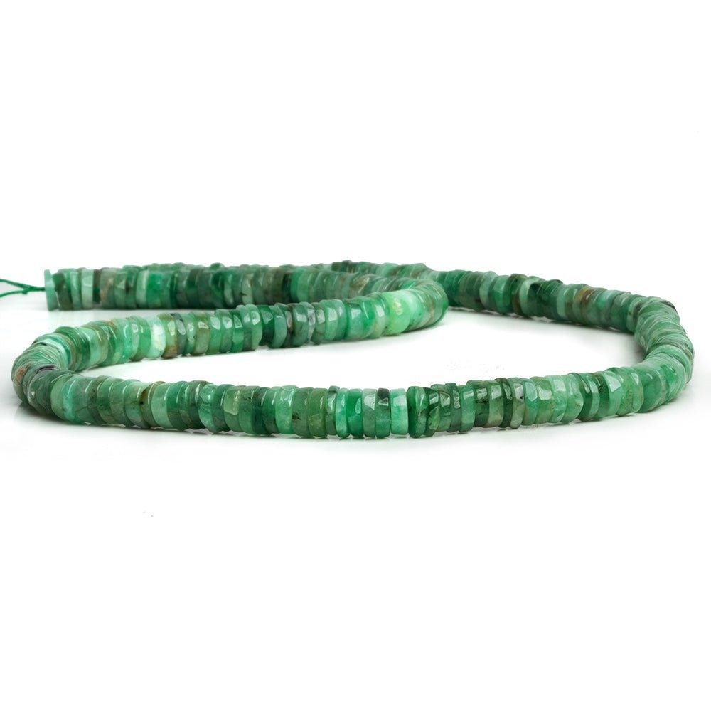 Emerald Plain Heishi Beads 16 inch 240 pieces - The Bead Traders