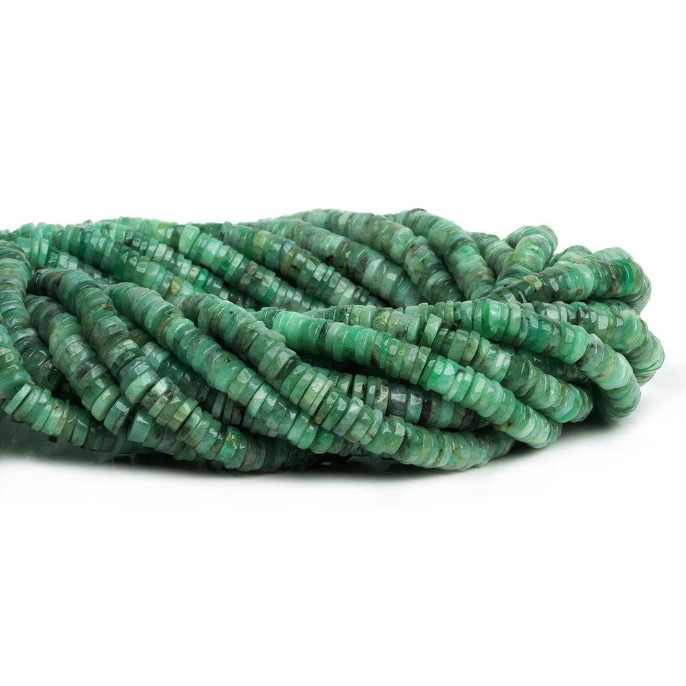 Emerald Plain Heishi Beads 16 inch 240 pieces - The Bead Traders