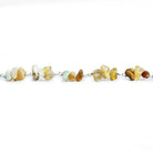 Ethiopian Opal Chip Trios Silver Plated Chain 69 pieces - The Bead Traders