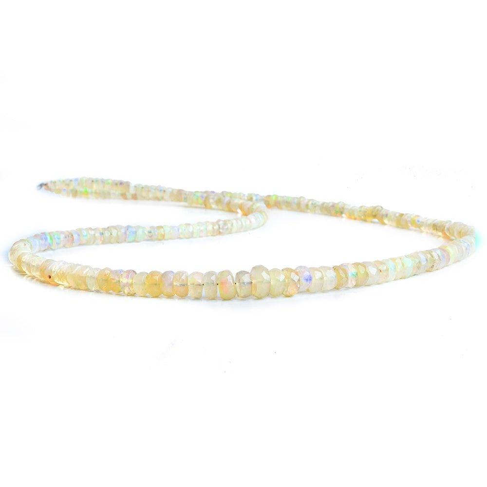 Ethiopian Opal Faceted Rondelle Beads 16 inch 215 pieces - The Bead Traders