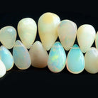 Ethiopian Opal Plain Pear Beads 8 inch 53 pieces - The Bead Traders