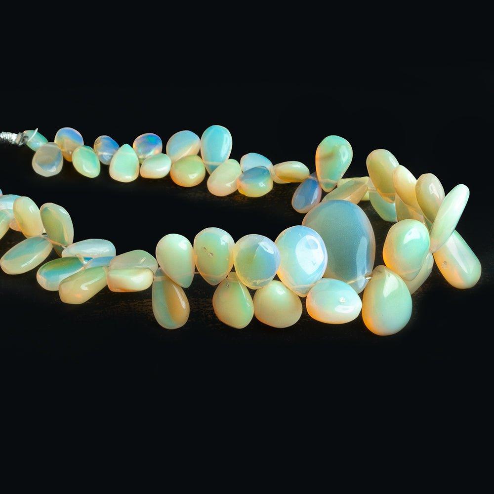 Ethiopian Opal Plain Pear Beads 8 inch 53 pieces - The Bead Traders