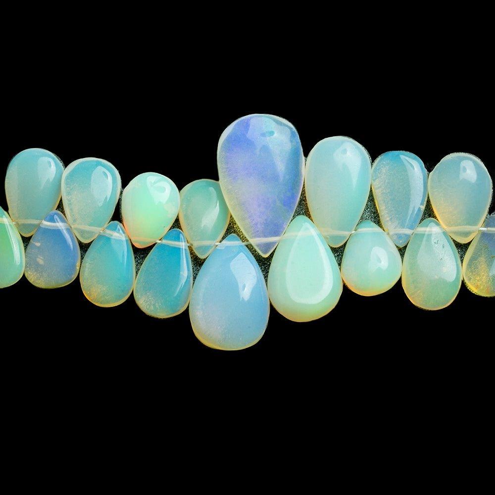 Ethiopian Opal Plain Pear Beads 8 inch 58 pieces - The Bead Traders