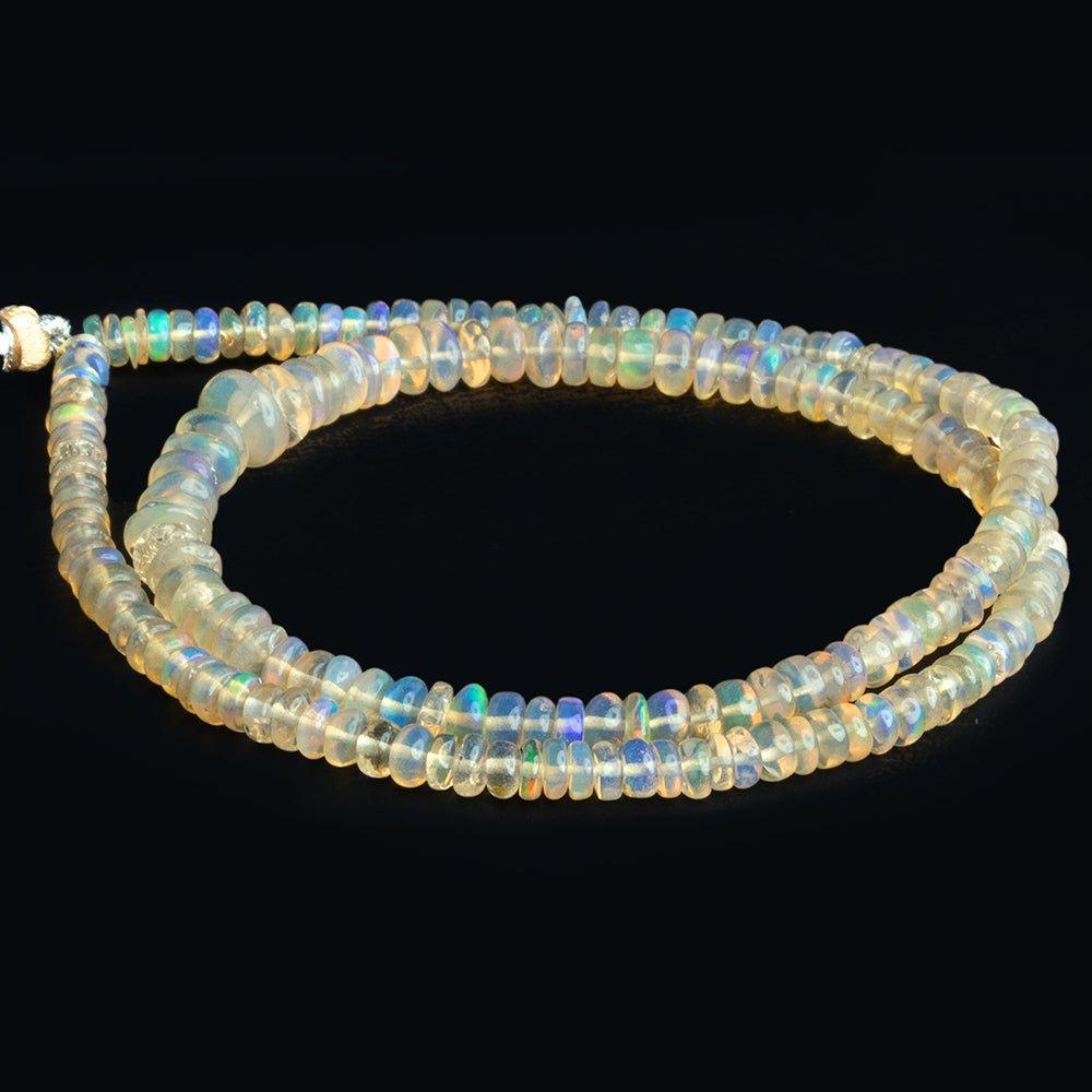 Ethiopian Opal Plain Rondelle Beads 15 inch 170 pieces - The Bead Traders