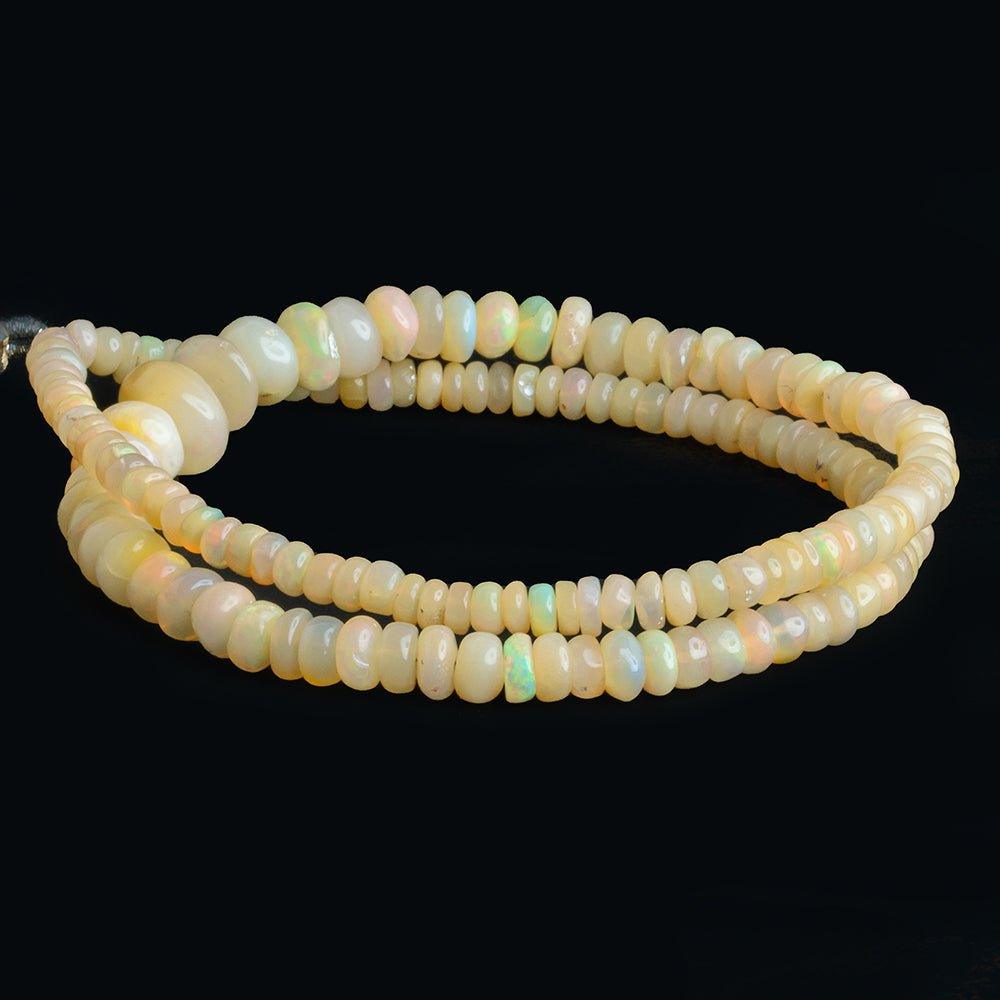 Ethiopian Opal Plain Rondelle Beads 16 inch 135 pieces - The Bead Traders