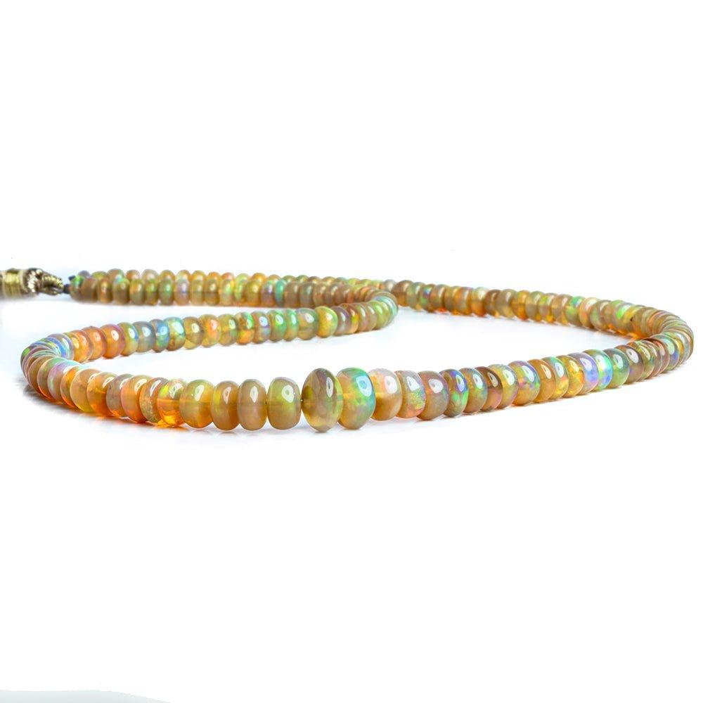 Ethiopian Opal Plain Rondelle Beads 18 inch 145 pieces - The Bead Traders