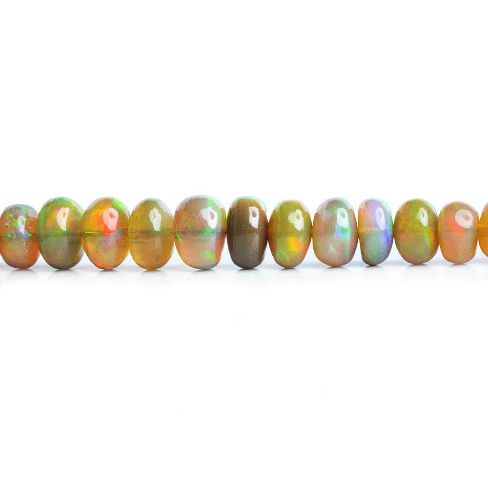 Ethiopian Opal Plain Rondelle Beads 18 inch 150 pieces - The Bead Traders