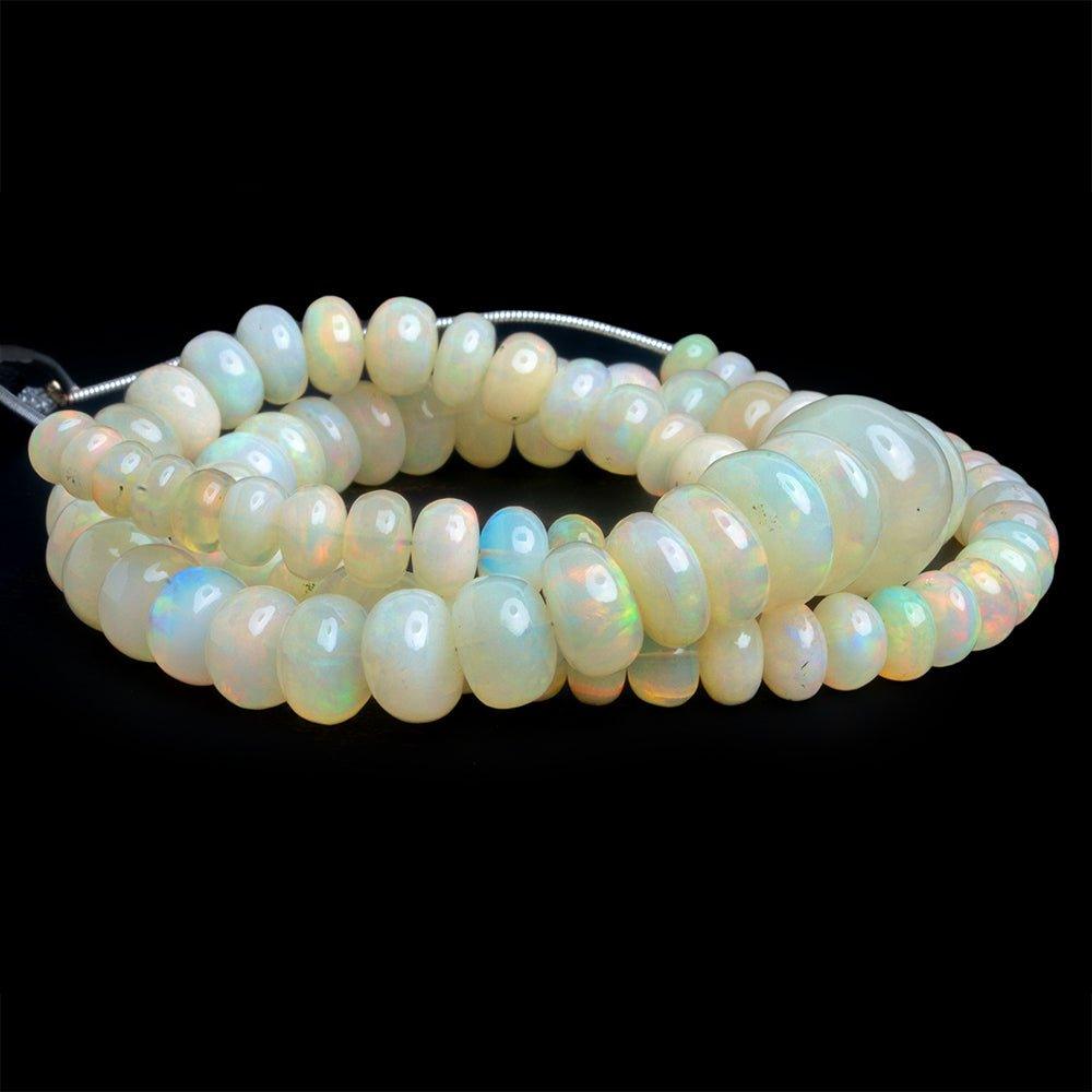 Ethiopian Opal Plain Rondelle Beads 18 inch 95 pieces - The Bead Traders