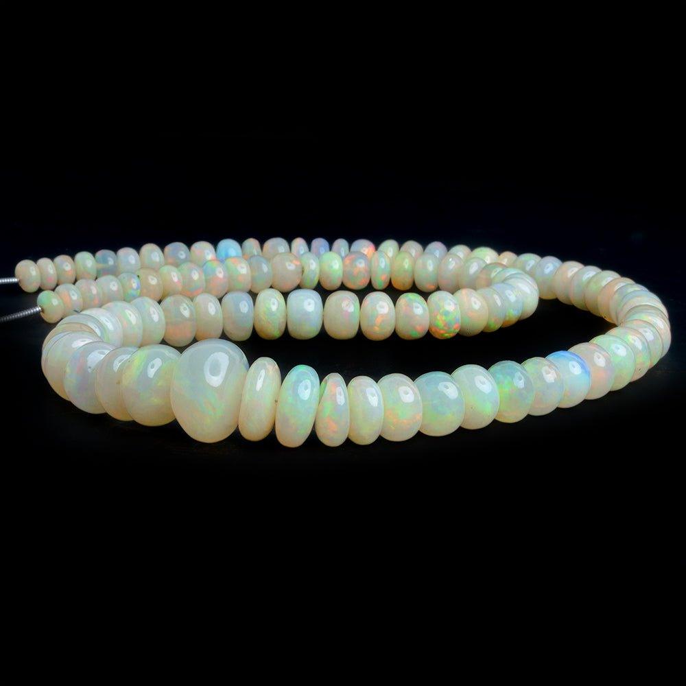 Ethiopian Opal Plain Rondelle Beads 18 inch 95 pieces - The Bead Traders