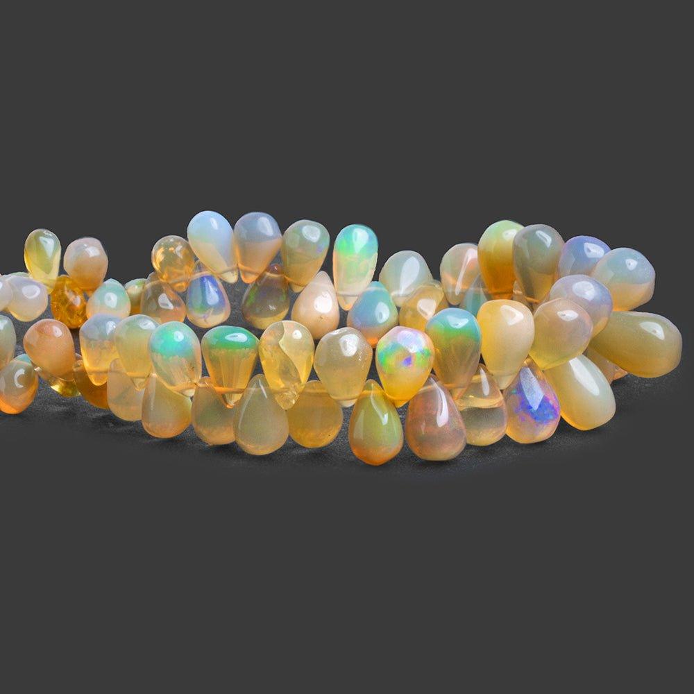 Ethiopian Opal Plain Teardrop Beads 8 inch 70 pieces - The Bead Traders