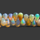 Ethiopian Opal Plain Teardrop Beads 8 inch 70 pieces - The Bead Traders