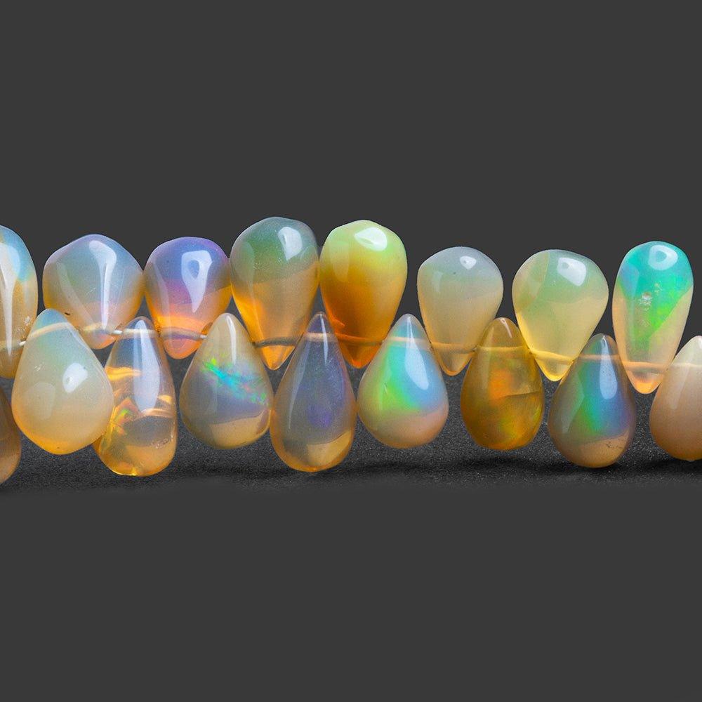 Ethiopian Opal Plain Teardrop Beads 8 inch 70 pieces - The Bead Traders