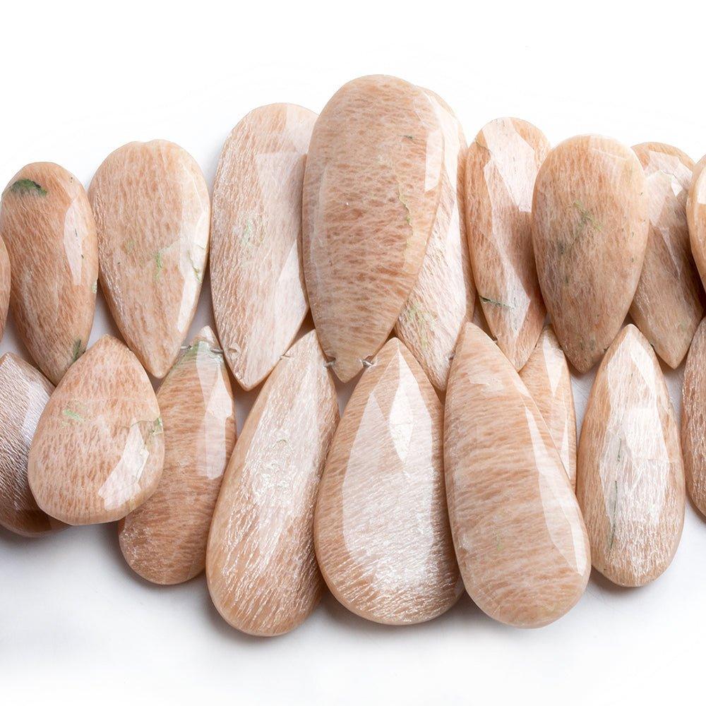 Feldspar Faceted Pear Beads 7 inch 37 pieces - The Bead Traders