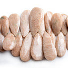 Feldspar Faceted Pear Beads 7 inch 37 pieces - The Bead Traders
