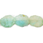 Fiji Blue Agate Hammer Faceted Oval Beads 8 inch 14 pieces - The Bead Traders