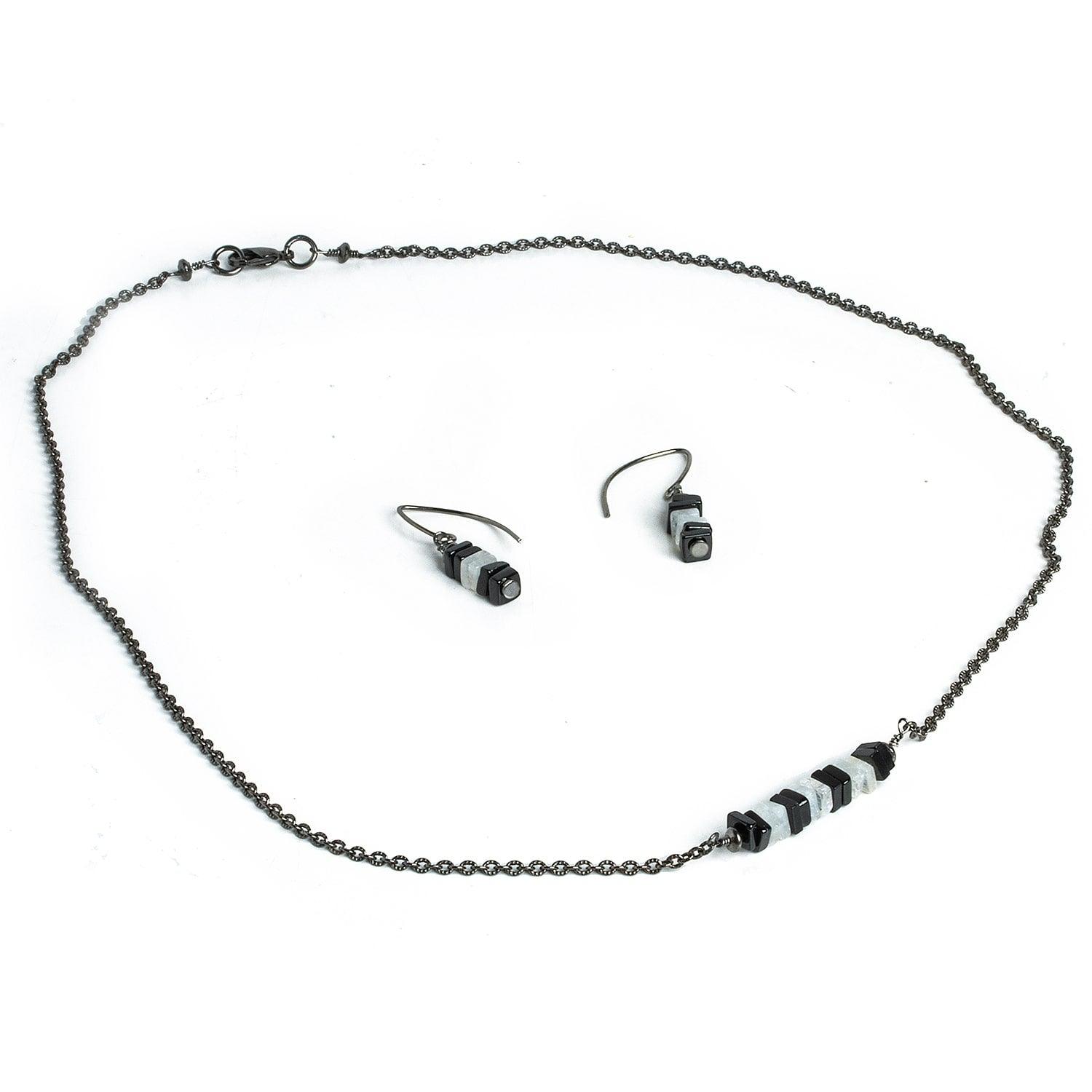 Finished Heishi Necklace & Earrings Set - The Bead Traders