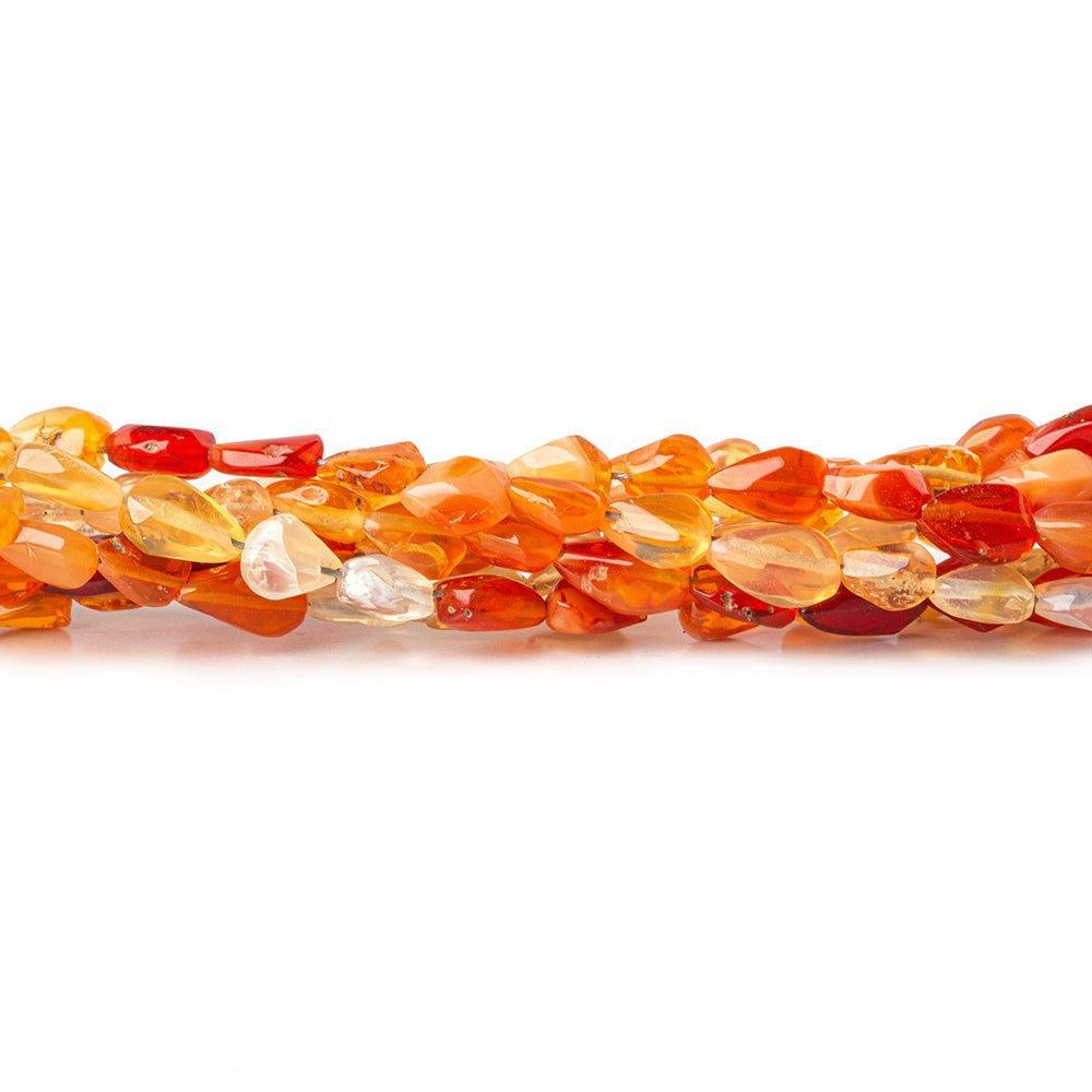 Fire Opal Beads Plain 4-5mm Pears - The Bead Traders