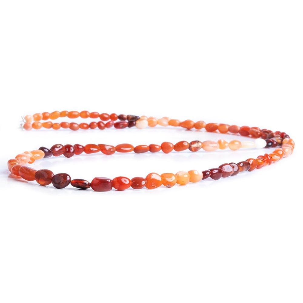 Fire Opal Plain Nugget Beads 18 inch 105 pieces - The Bead Traders