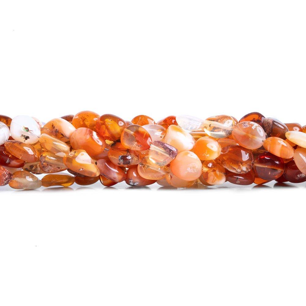 Fire Opal Plain Nugget Beads 18 inch 55 pieces - The Bead Traders
